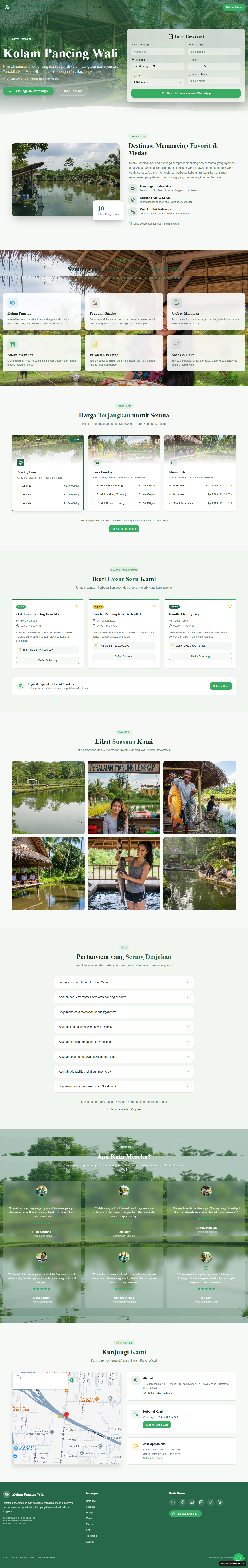 Website usaha kolam pancing bilal